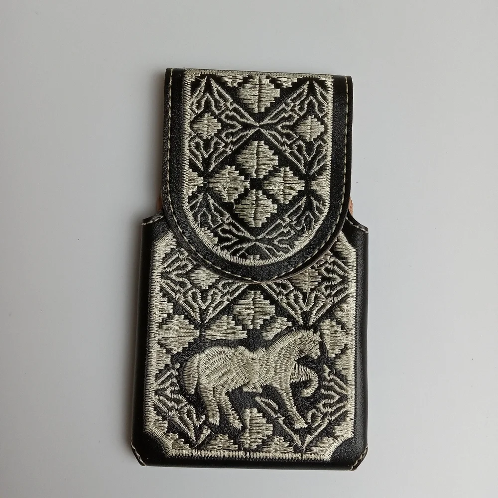 WESTERN LEATHER CELL‎ PHONE CASE, FUNDA VAQUERA DE CUERO COWBOY RODEO PHONE CASE